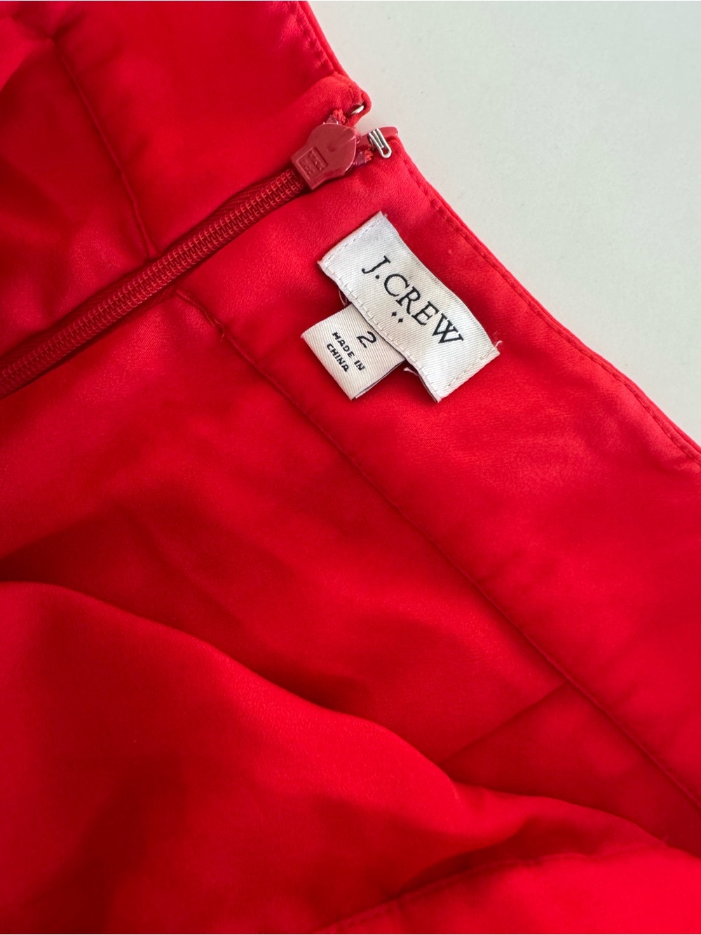 J. Crew Red and Pink Striped Pleated Midi Skirt - Picture 2 of 6